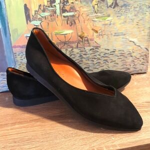 L’Amour Des Pieds Makayla Leather Flat Size 10 Black Leather Memory Foam Comfort